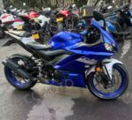 Мотоцикл Yamaha R2, вид сбоку, спортивный байк, прозрачный фон